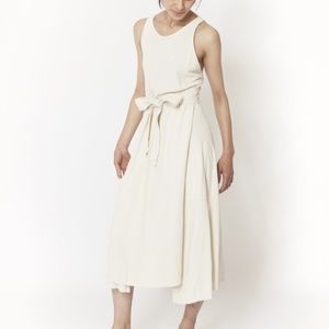 black crane wrap dress